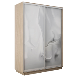 Шкаф-купе Экспресс 2-х дверный Фотопечать Шелк Стекла 160х45х240