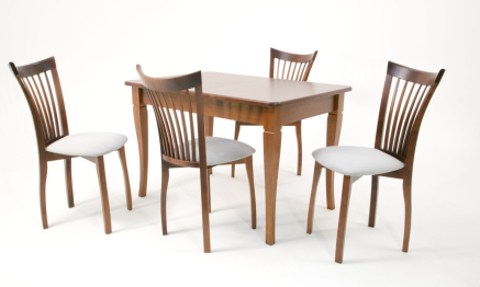 Обеденная группа Моцарт 120 со стульями Миранда орех/серый