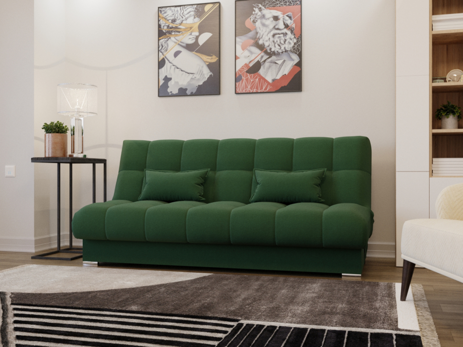 Диваны с ящиком для белья, Прямой диван Фиеста-1 НПБ, велюр