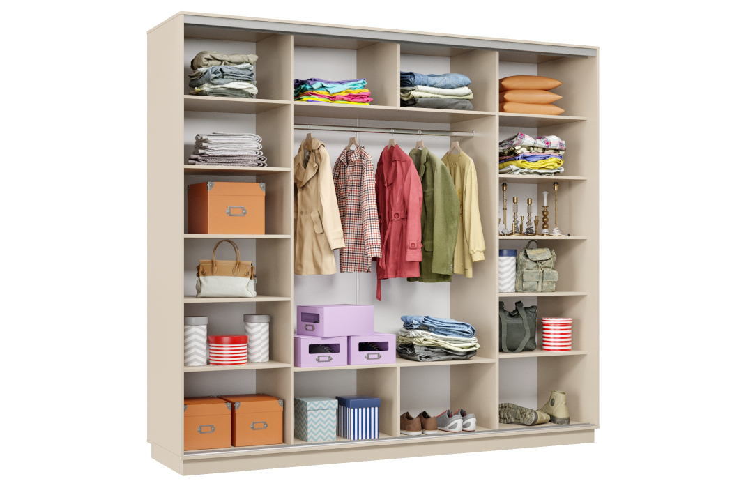 Шкафы-купе 3-х дверные, Шкаф-купе Премьер Лайт 58 (08;11;08) трехдверный