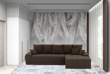 Диван-кровать угловой Нордвикс ПБ, рогожка