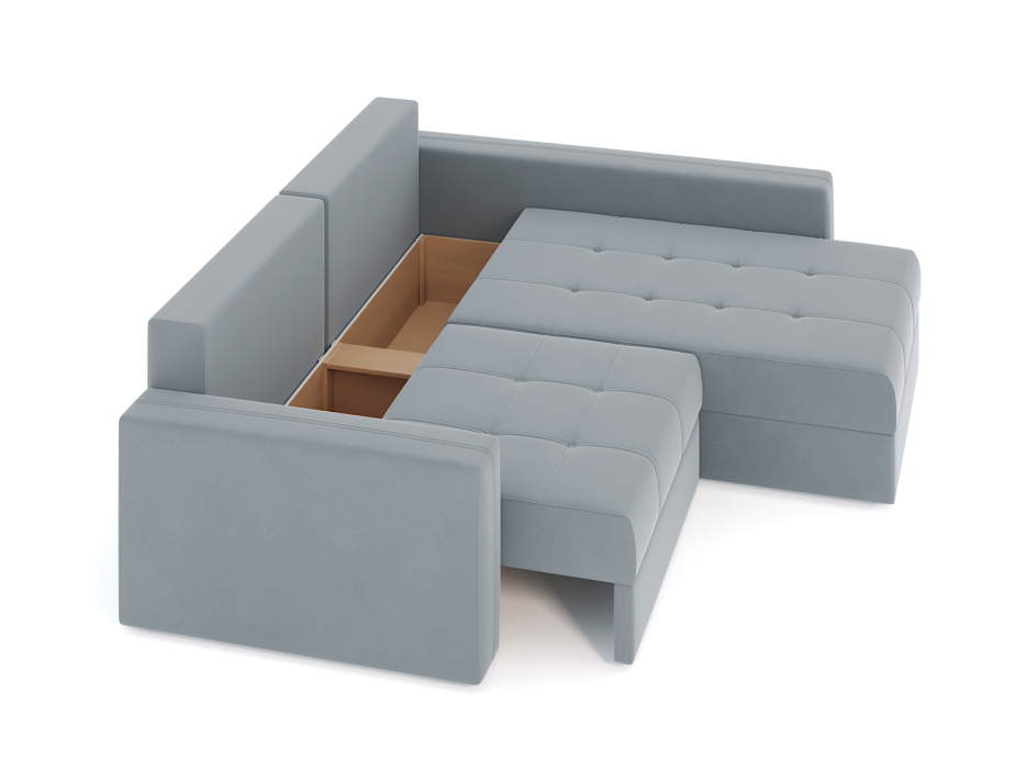 Диваны угловые в гостиную, Диван-кровать угловой Брест 2 секции еврокнижка, велюр