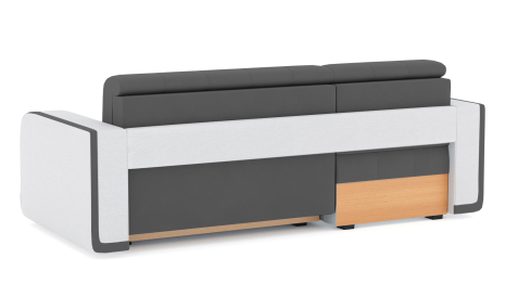 Диван-кровать угловой Генри еврокнижка, велюр+кож.зам