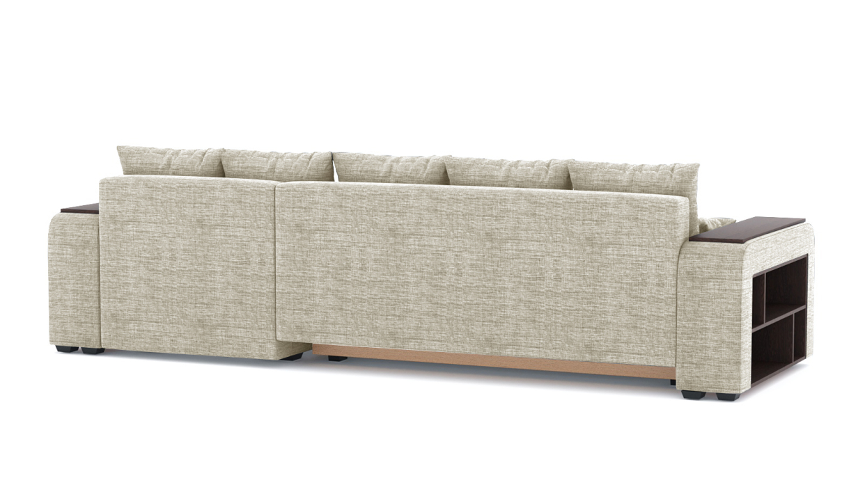 Диваны угловые в гостиную, Диван-кровать угловой Дубай еврокнижка, рогожка