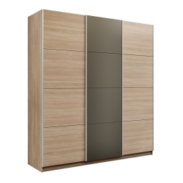Шкаф-купе Эста 3-х дверный ДСП/Стекла хаки/Доводчик 300х66х240