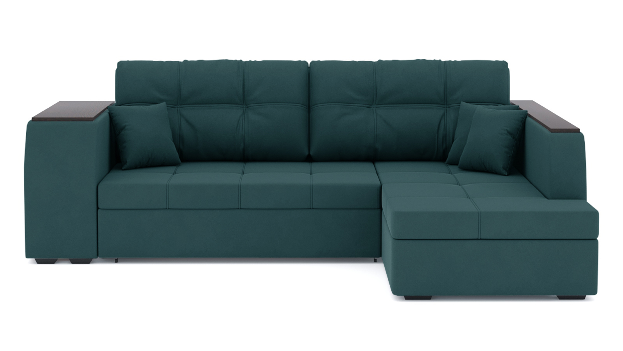 Диваны угловые в гостиную, Диван-кровать угловой Брюссель дельфин, велюр