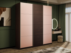 Шкафы-купе 3-х дверные, Шкаф-купе Эста 3-х дверный ДСП/Стекла пудра/Доводчик 270х66х240