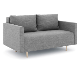 Диван прямой нераскладной Милли мини 2-х  местный с подлокотниками, рогожка