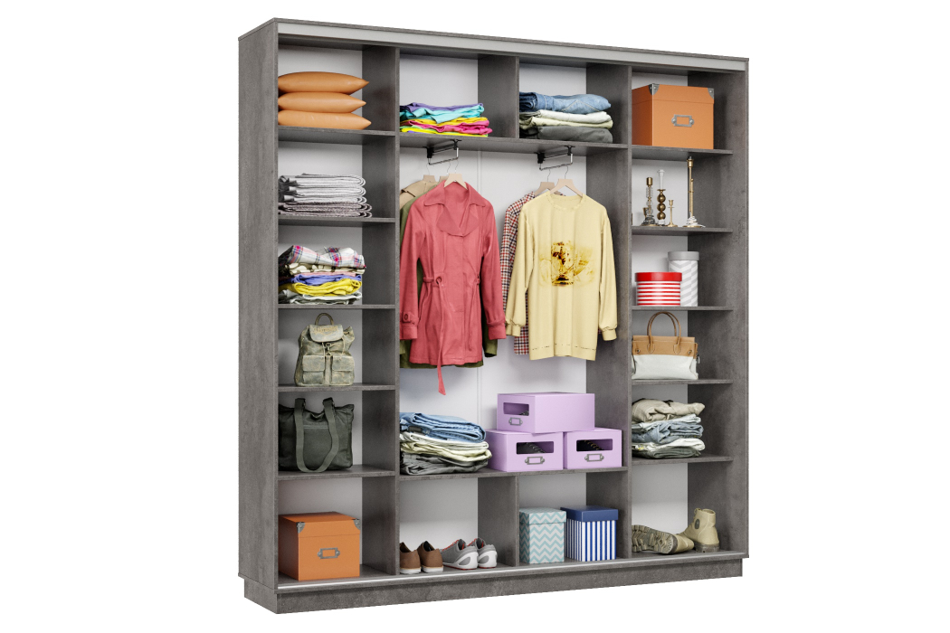 Шкафы-купе, Шкаф-купе Премьер Лайт 35 (11;08;11) трехдверный