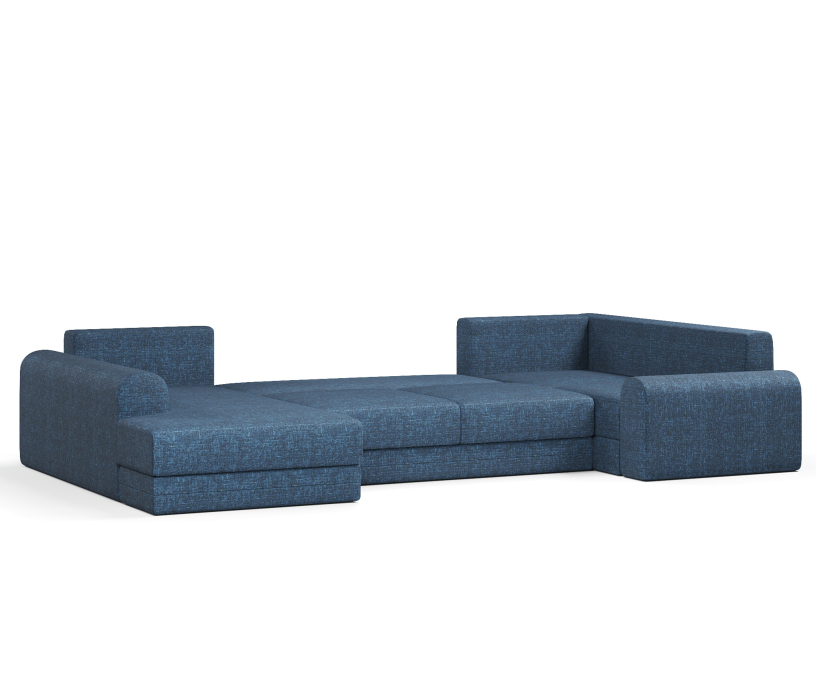 Диваны угловые в гостиную, Угловой диван Модерно П-образный, рогожка