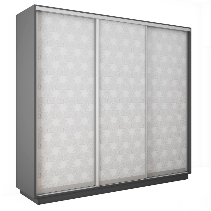 Шкафы-купе 3-х дверные, Шкаф-купе Экспресс 3-х дверный Фотопечать Калейдоскоп Стекла 180х60х240