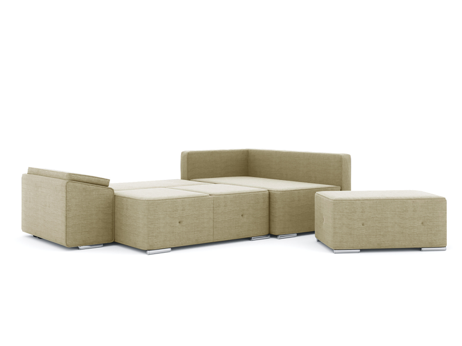 Диваны угловые в гостиную, Диван-кровать угловой Хавьер  ПБ еврокнижка, рогожка