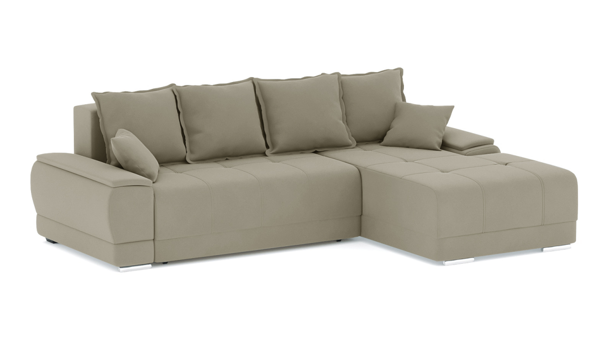 Диваны угловые в гостиную, Диван-кровать угловой Нордвикс Мини, велюр