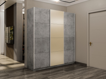 Шкаф-купе Прайм 3-х дверный Стекла фисташка/ДСП/Доводчики 210х57х230