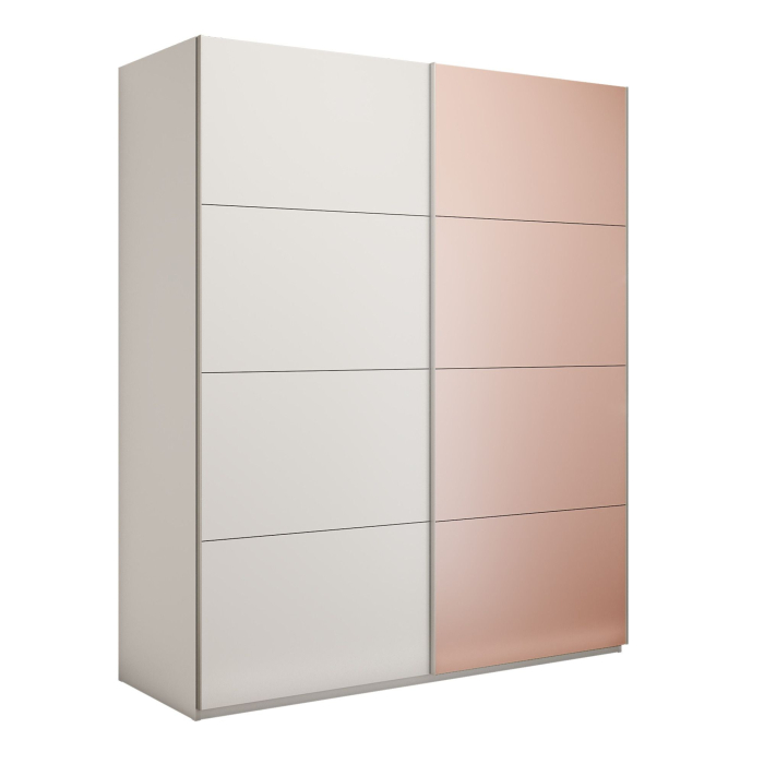 Шкафы-купе 2-х дверные, Шкаф-купе Эста 2-х дверный ДСП/Стекла пудра/Доводчик 180х66х240