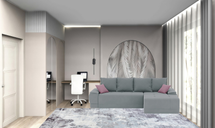 Диван-кровать угловой Нордвикс Мини, велюр