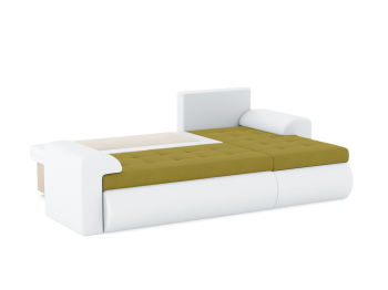 Диван-кровать угловой Кормак с подлокотниками, велюр+кож.зам.